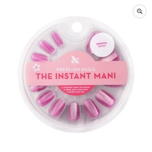 Olive & June Pink Dream Velvet round short press on nails